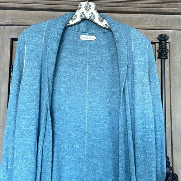 LABEL + thread blue long knit cardigan sweater size medium - Picture 9 of 10